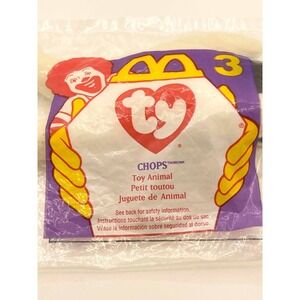 Ty Teenie Beanie Babies Chops the Lamb 1996 McDonalds Happy Meal Toy New‎ Sealed